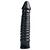 Large Dildo With Ribbed Shaft - Black