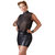 Plus Size Netstof Mini Jurkje Met Wetlook Rok