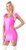 Wet-look Party Dress - Pink