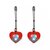 Charmed - Heart Tweezer Nipple Clamps with LED Lights