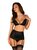 Blanita 3-piece Lace Suspender set - Black