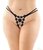 Aster Pearl Crotchless Thong Black - Curvy