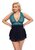 Babydoll Petrol - Black & Green Blue