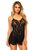 My Dreams Rose Spitze Babydoll - Schwarz