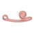 Vibromasseur Double Snail Vibe Curve - Rose Pêche