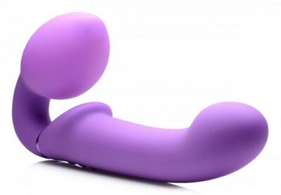 G-Pulse Vibrating Strapless Strap-On - Purple