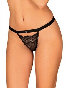 Isabellia String sexy en dentelle - Noir