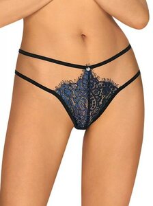 Yassmyne String sexy en dentelle - Bleu