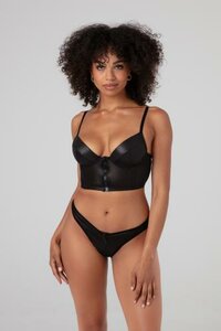 Zipper Bustier &amp; Thong Xenna