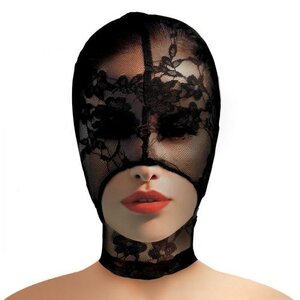 Lace Seduction Masque de bondage - Noir