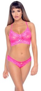 Spitzen-BH-Set - Rosa