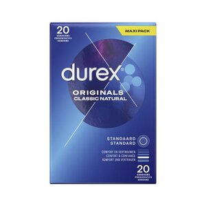 Préservatifs Durex Classic Natural - 20 pièces