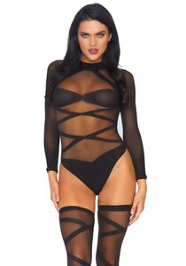 Truth Or Dare Body & Strümpfe Set - Schwarz