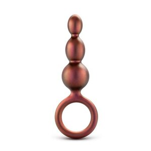 Anal Adventures Matrix - Beaded Loop Anal Plug - Copper