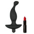 Vibromasseur prostatique noir en silicone_