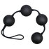 Black love string with 4 balls_