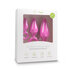 Roze buttplugs met trekring - setje_