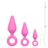 Satz rosa Analplugs mit Zugring_