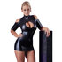 Wetlook-Minikleid schulterfrei_