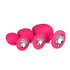 Silicone Butt Plug with Diamond - Pink_