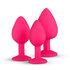 Silicone Butt Plug with Diamond - Pink_