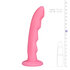 Ripples Silicone Strap On Harness Dildo- Pink_