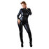 Plus Size Wetlook Catsuit Met Lange Rits_