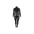 Plus Size Wetlook Catsuit Met Lange Rits_