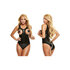 Latex Body Met Open Cups - Zwart_