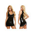 Latex Mini Dress - Black_