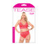 3-teiliges Strumpfhalter-Set aus Spitze - Pink_