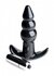 Bubbly Vibrating Anal Plug With Ribbing - Black_