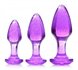 Shimmering Gem Anal Plug Set - Purple_