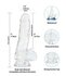 Crystal Addiction - Transparent Dildo - 18 cm_