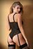 Pamela Bodysuit mit abnehmbaren Strapsen - Schwarz_