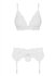 3-Piece Lace Garter Set - White_