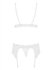 3-Piece Lace Garter Set - White_