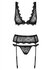 Emperita 3-Piece Garter Set - Black_