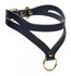 Bondage Baddie Collar With O-ring - Black/Gold_