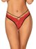 Mettia Sexy Lace Thong - Black/Red_