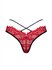 Mettia Sexy Lace Thong - Black/Red_