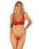 Lonesia Ensemble avec soutien-gorge en dentelle et jupe sexy - Rouge_