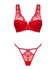 Lonesia Kanten BH Set Met Sexy Slip - Rood_