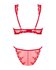 Lonesia Ensemble avec soutien-gorge en dentelle et jupe sexy - Rouge_