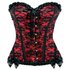 Scarlet Seduction Lace Corset & Thong - Black/Red_