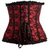 Scarlet Seduction Lace Corset & Thong - Black/Red_