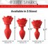 Vibrating Rose Anal Plug with Remote Control - Medium_