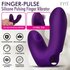 Vibromasseur pulsant en silicone pour doigt_