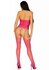 High Neck Garter Catsuit - Pink_