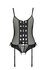 Nessy Corset with Open Crotch - Black_